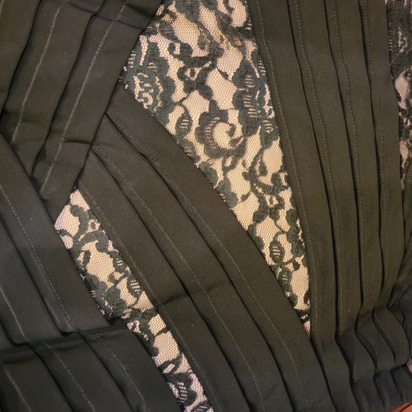 Adrianna Papell Black Pleated Halter Bodycon Dress - Picture 6 of 6